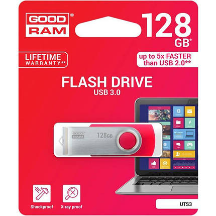 Флешка USB 3.0 128GB GoodRam UTS3 (Twister) Red (UTS3-1280R0R11), фото 4