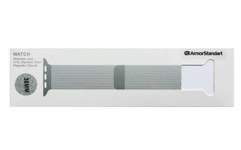 Браслет металлический Armorstandart Milanese Loop для Apple Watch 38mm 40mm Military Green (ARM52957, фото 2
