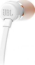 Навушники гарнітура вакуумні JBL T110 White (JBLT110WHT), фото 4