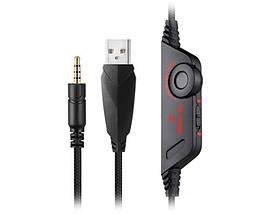 Наушники гарнитура накладные REAL-EL GDX-7650 Black/Red, фото 3