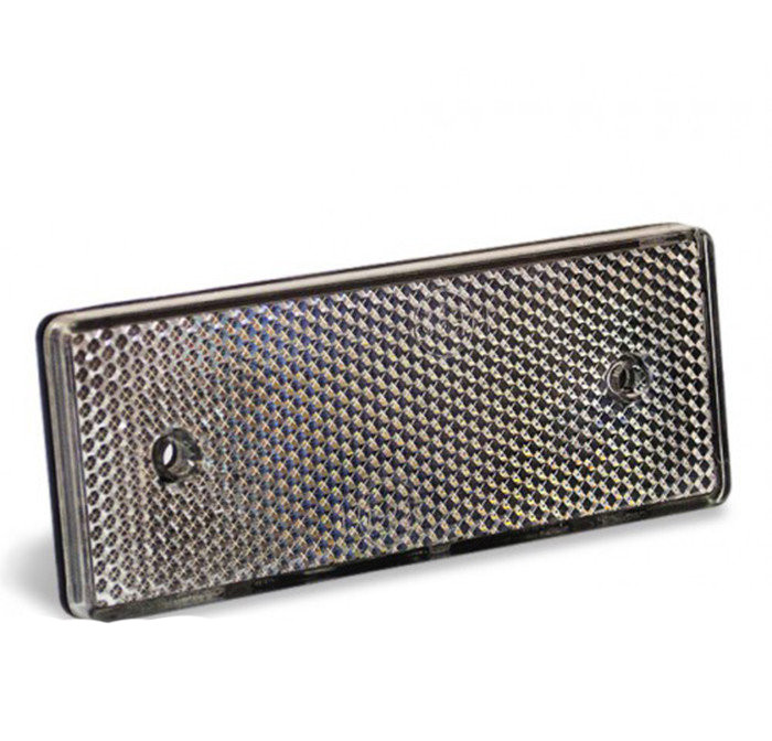 Білий світловідбивач КД1-1 Катафот передній на легковий причіп, фото 1