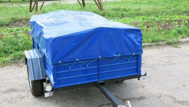 Тент ПВХ Єврофура на легковий причіп Бобер 2.00 м х 1.20м, фото 1