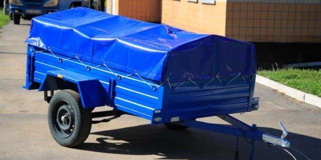 Тент ПВХ Єврофура на легковий причіп АМС 2,30 х 1,35, фото 1