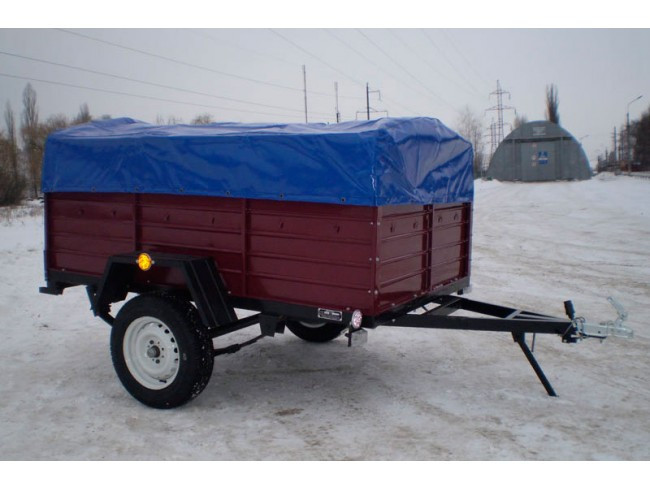 Тент ПВХ Єврофура на легковий причіп Бобер 2,10 х 1,30, фото 1