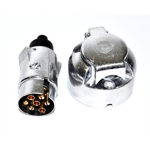 Роз'єм для причепа (метал) комплект King комплект вилка та розетка легкового причепа, фото 1