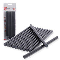 Комплект чорних клейових стрижнів 11,2 мм x 200 мм, 12 шт. INTERTOOL RT-1023