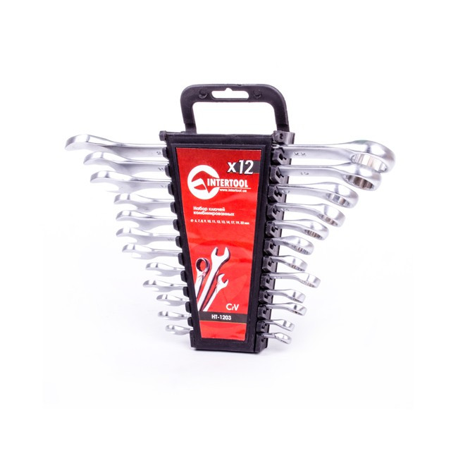 Набір комбінованих ключів 12 од. INTERTOOL HT-1203, фото 1