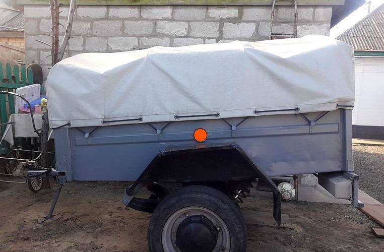 Тент ПВХ Єврофура на причіп Степок ЗАЗ-8101 1.61 х 1.7, фото 1