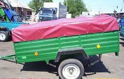 Тент ПВХ Єврофура на легковий причіп Вісь П-3.5 2.46 х 1.57