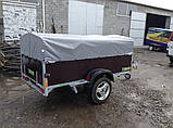 Тент ПВХ Єврофура на легковий причіп Вісь П-3.5 2.46 х 1.57, фото 2