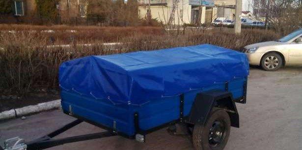 Тент ПВХ Єврофура на легковий причіп КМЗ 2,05 х 1,25, фото 1