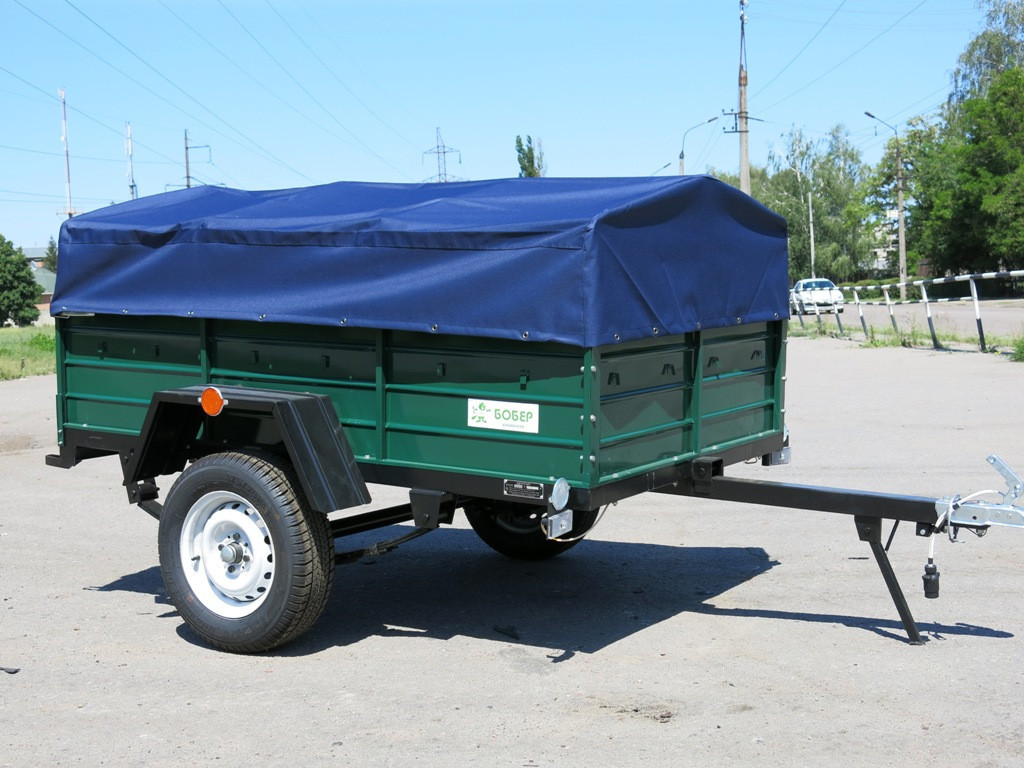 Тент сумо-рюкзачний Oxford на легковий причіп Бобер 2.30 х 1.30 м, фото 1