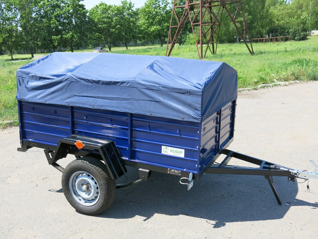 Тент сумо-рюкзачний Oxford на легковий причіп Бобер 1,90х1,30, фото 1