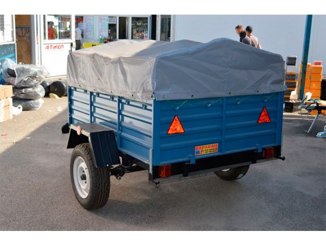 Тент ПВХ Єврофура на легковий причіп Караван 2,00 х 1,30, фото 1