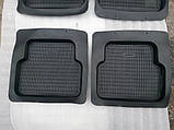 Килимок салону універсальний гума чорний високий борт (комплект 4 шт.), фото 3