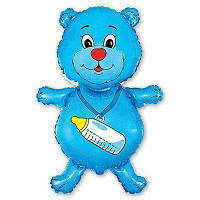 Фольгована міні-куля Ведмежатко хлопчик (Flexmetal)