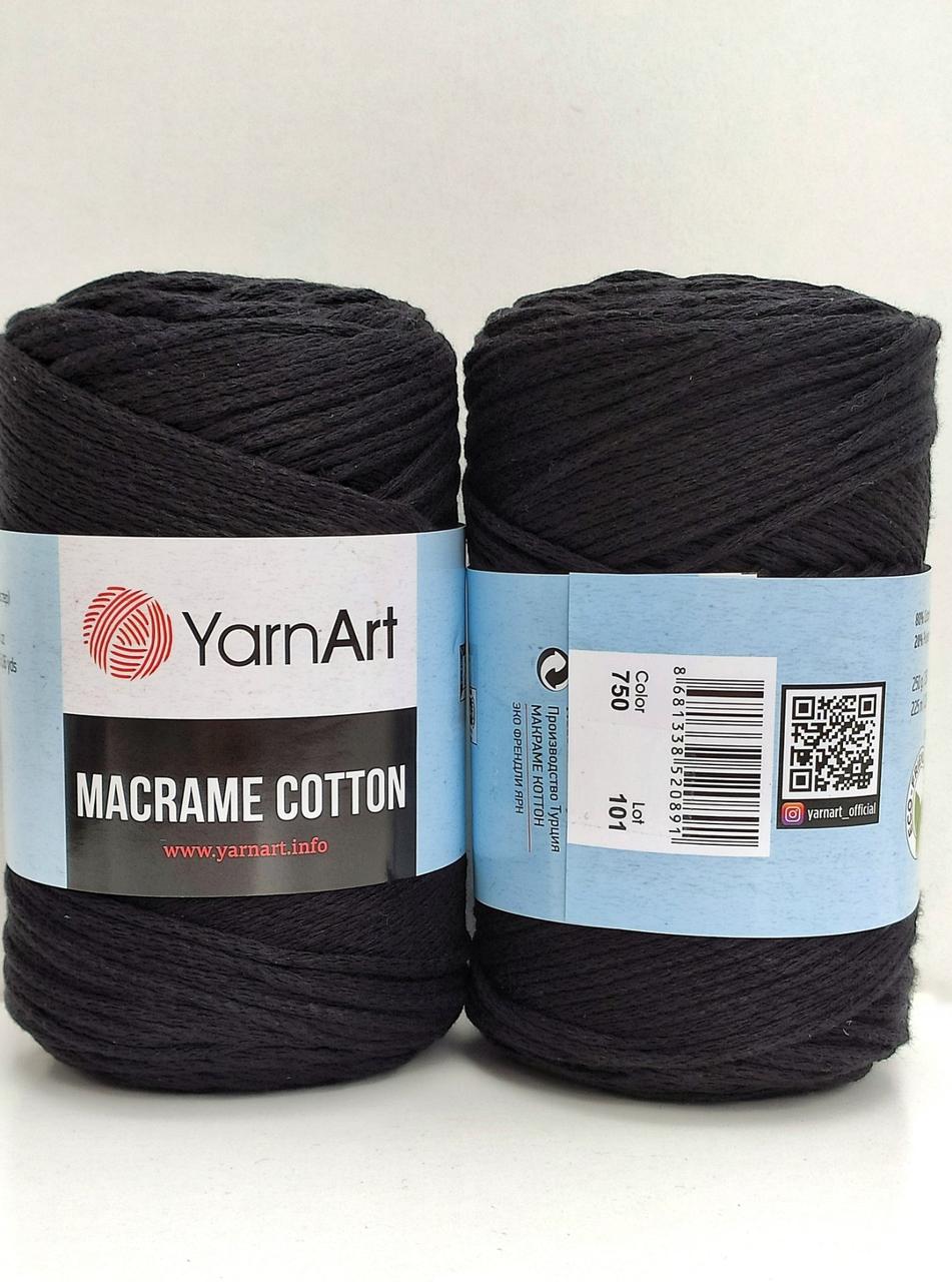 YarnArt Macrame Cotton 750 чорний