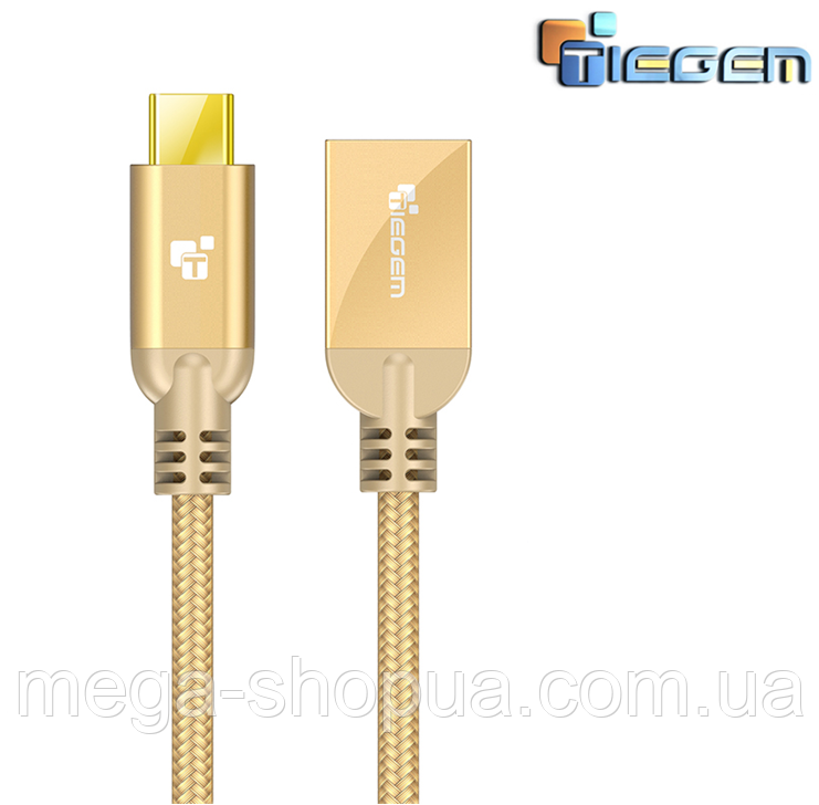 Перехідник OTG Type-C – USB host Tiegem. Кабель для з'єднання пристроїв Type-C OTG адаптер F5
