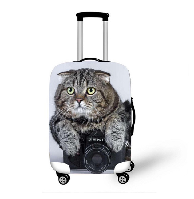 Чохол для валізи Кіт взуташ RunningTiger M різнобарвний