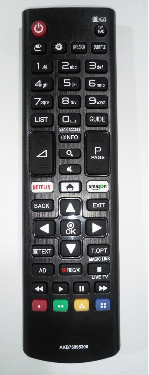 Пульт Д/У для телевізора LG AKB-75095308 NETFLIX, AMAZON