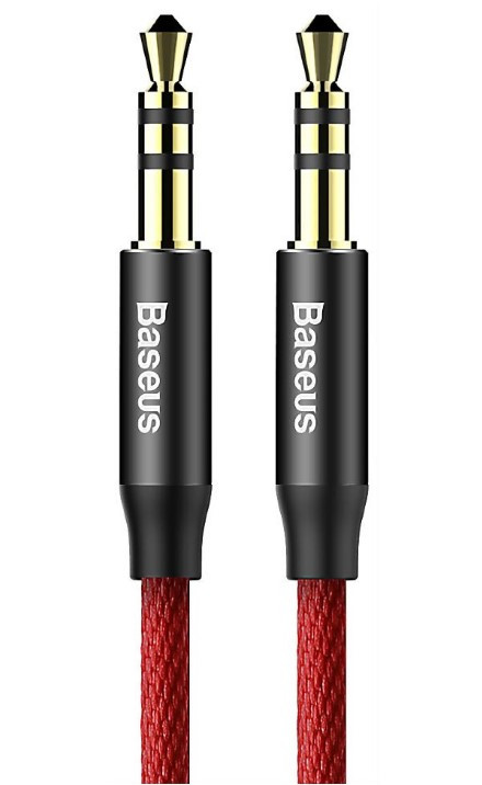 Кабель аудіо Baseus AUX Yiven M30 0.5 M Red-Black (CAM30-A91)