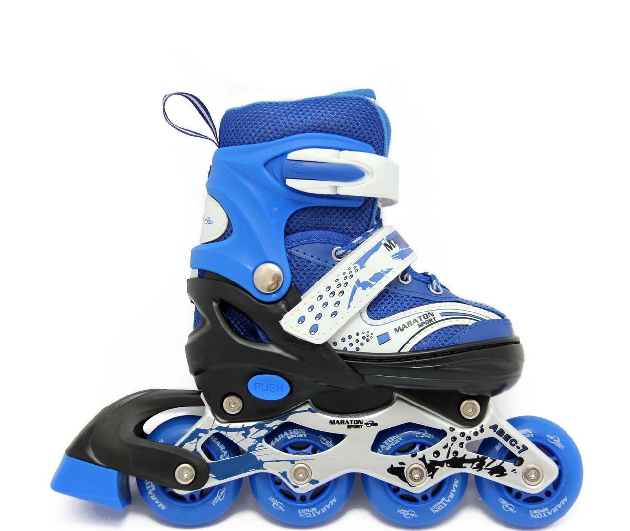 Дитячі розсувні ролики Maraton Oscar Oscar колеса що світяться (синий)