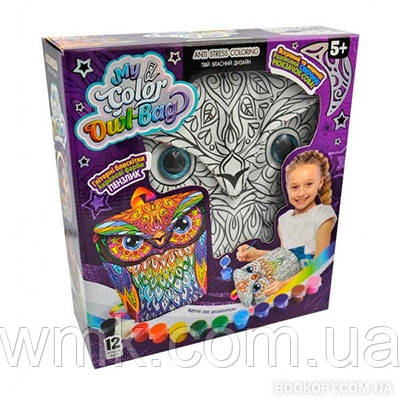 Набір креативної творчості My Color Owl Bag рюкзак сова укр COWL 01 01U, фото 1