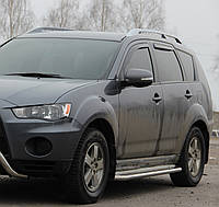 Пороги боковые (подножки-площадка) Mitsubishi Outlander XL 2007-2012 (Ø51)