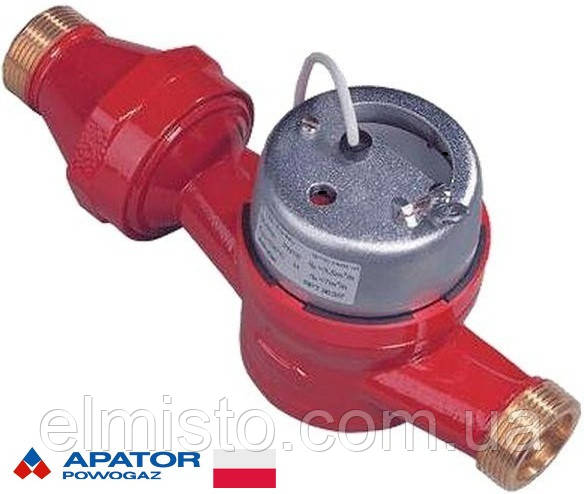Водосчетчики Apator Powogaz JS-130-3,5-NK ГВ (ДУ-25) горячей воды с импульсным выходом одноструйные домовые - фото 1 - id-p156880655
