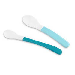 Набір ложечок BabyOno 1068 дитячий посуд 2 ложки велика та маленька ергономічна форма
