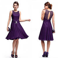 РАСПРОДАЖА! Платье с вырезом на спине фиолетовое | Puls69