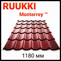 Металочерепиця 0,45 мм RUUKKI Monterrey / Монтеррей / Синя / RR 35 /, фото 3