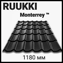 Металочерепиця 0,45 мм RUUKKI Monterrey / Монтеррей / Синя / RR 35 /, фото 4