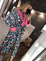 Халат домашній теплий із вушками на капюшоні мікі, фото 5