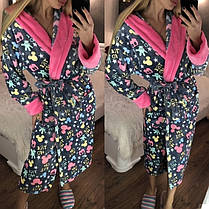 Халат домашній теплий із вушками на капюшоні мікі, фото 3