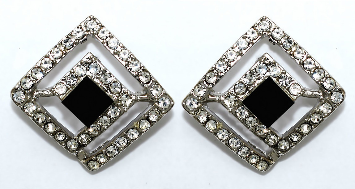 Сережки-гвоздики Neoglory. Родій. Камені: циркон. Діаметр: 18 мм.