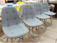 Стілець Alex Office шкірозамінник сірий 10, на коліщатках із регулюванням висоти, у стилі лофт, фото 2