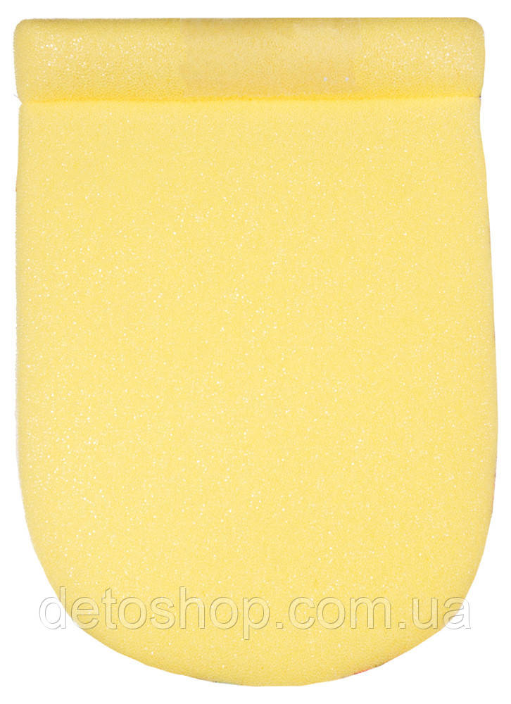 Для купания Badum Рукавичка махровая с губкой желтая - фото 2 - id-p1178591338
