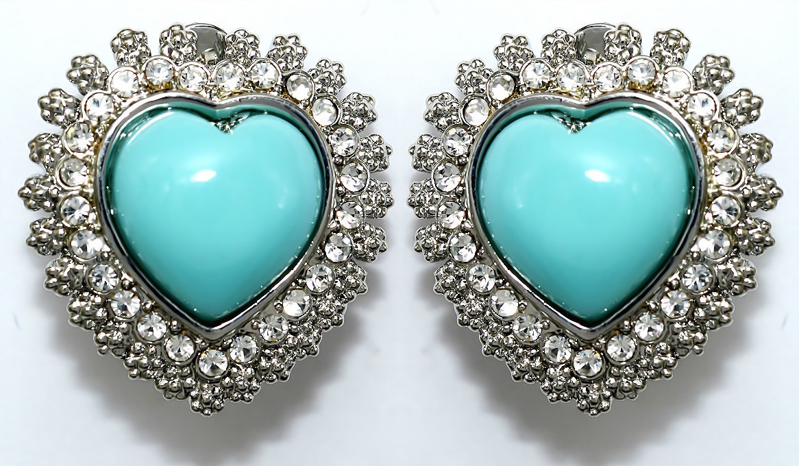 Серьги-клипсы Neoglory. Родий. Камни: белый циркон. Диаметр: 23 мм.