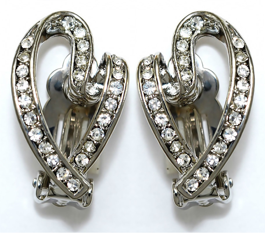 Сережки-кліпси Neoglory. Родій. Камені: білий циркон. Довжина: 2.1 см. Ширина: 13 мм.