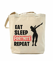 Эко-сумка, шоппер с принтом повседневная Fortnite repeat dab