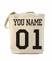 Еко-сумка, шоппер з принтом повсякденне З ім'ям