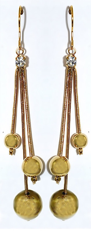 Сережки-петлі Neoglory. Позолота. Камені: білий циркон. Довжина: 8.5 см. Ширина: 12 мм.