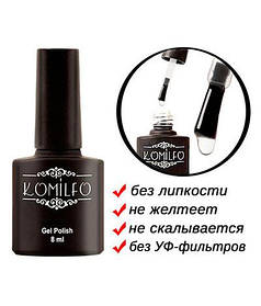 Komilfo Glitter Top - топ для гель-лаку з глітером без липкого шару, 8 мл