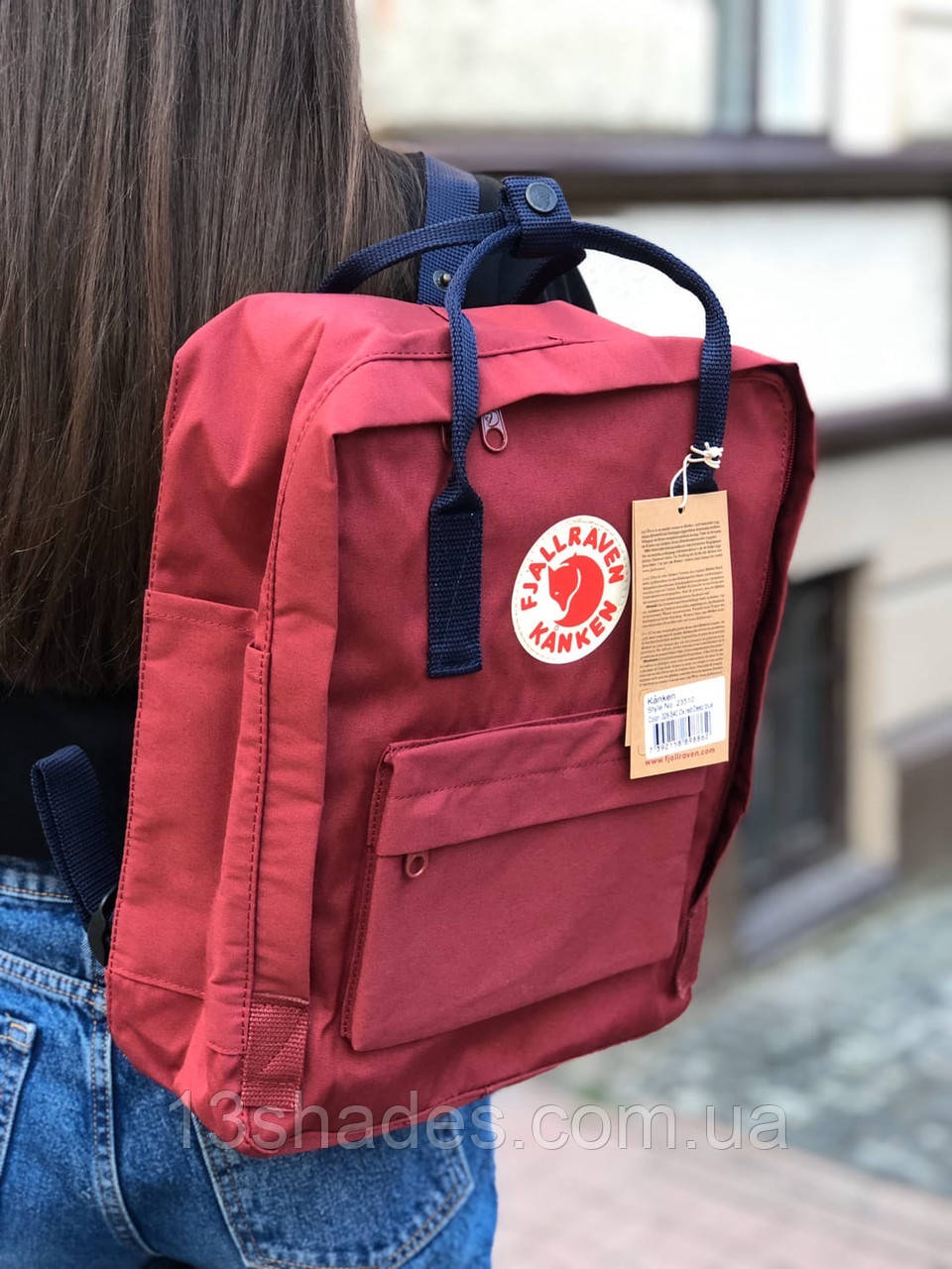Рюкзак Fjallraven Kanken classic 16L Канкен класик 16 л Ox Red Dark Blue Київ, фото 1