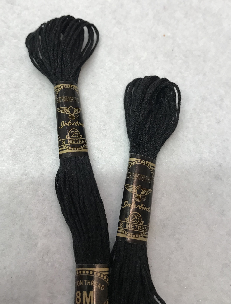 Муліне нитки для вишивання чорного кольору, фото 1