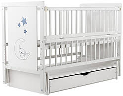 Дитяче ліжко Babyroom Ведмежатко M-03 на маятнику з шухлядою Пром