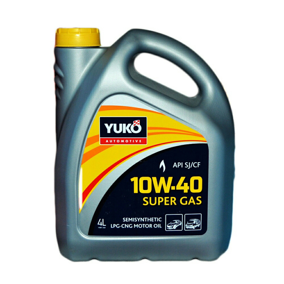 Масло 10W-40 YUKO SUPER GAS SM/CF (полусинтетика 4л.)