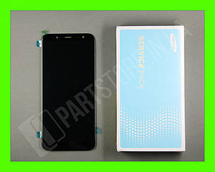Дисплей Samsung J600 Black J6 2018 (GH97-21931A) сервісний оригінал, фото 1