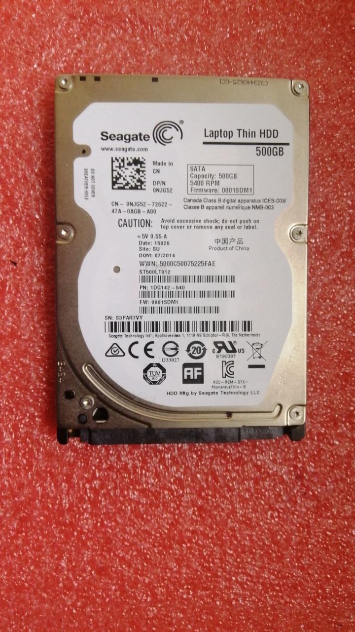 Жорсткий диск для ноутбука 2.5" 500 Gb Seagate SATA3, 16Mb, 5400 rpm ST500VT000 стан нового